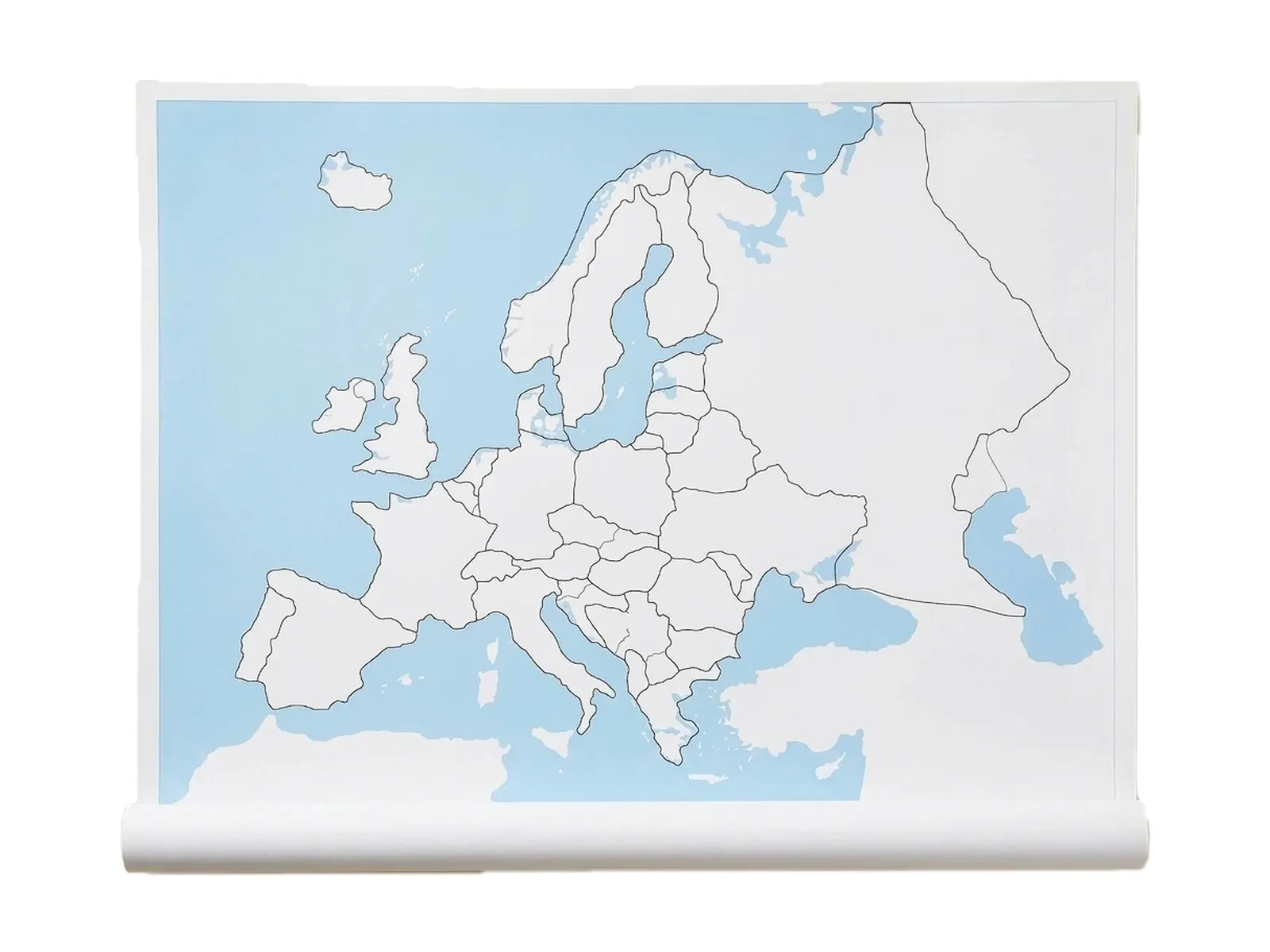 Kontrolná mapa Európy: bez popisov: fotka výrobcu