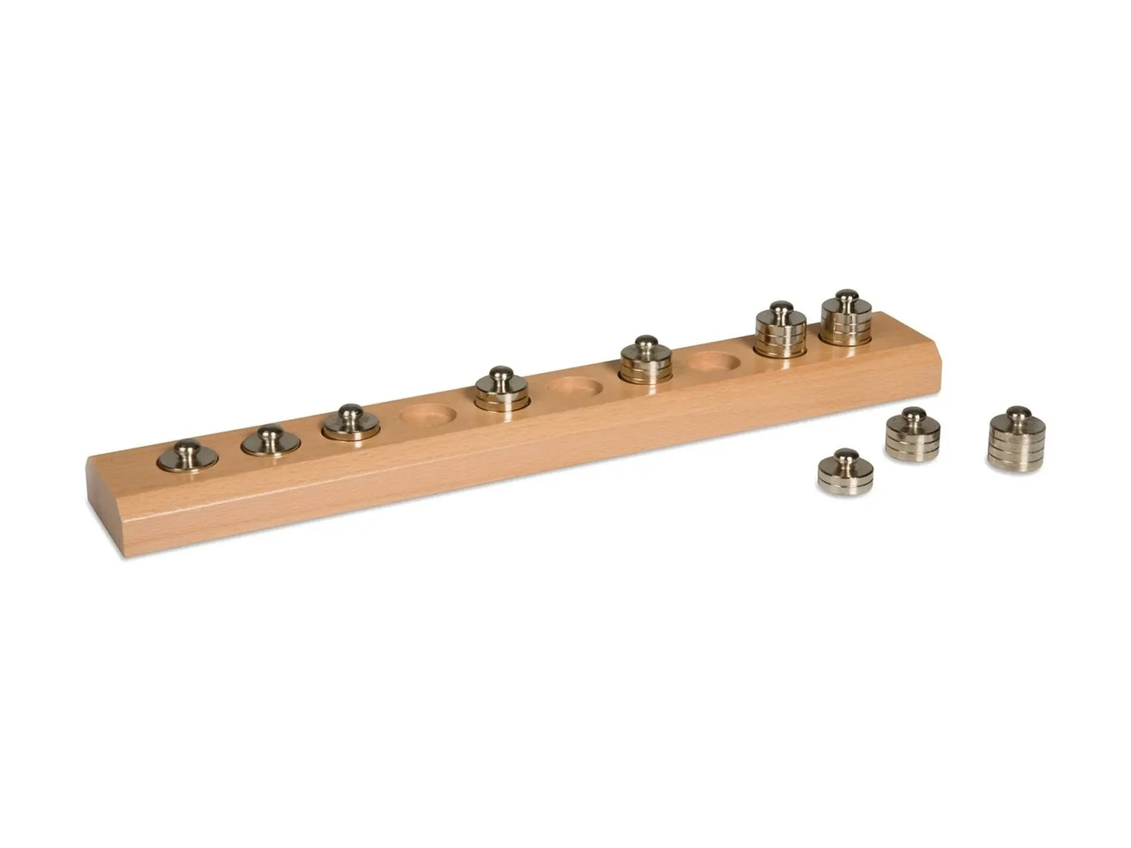 10 závaží v drevenom úložnom bloku: fotka výrobcu