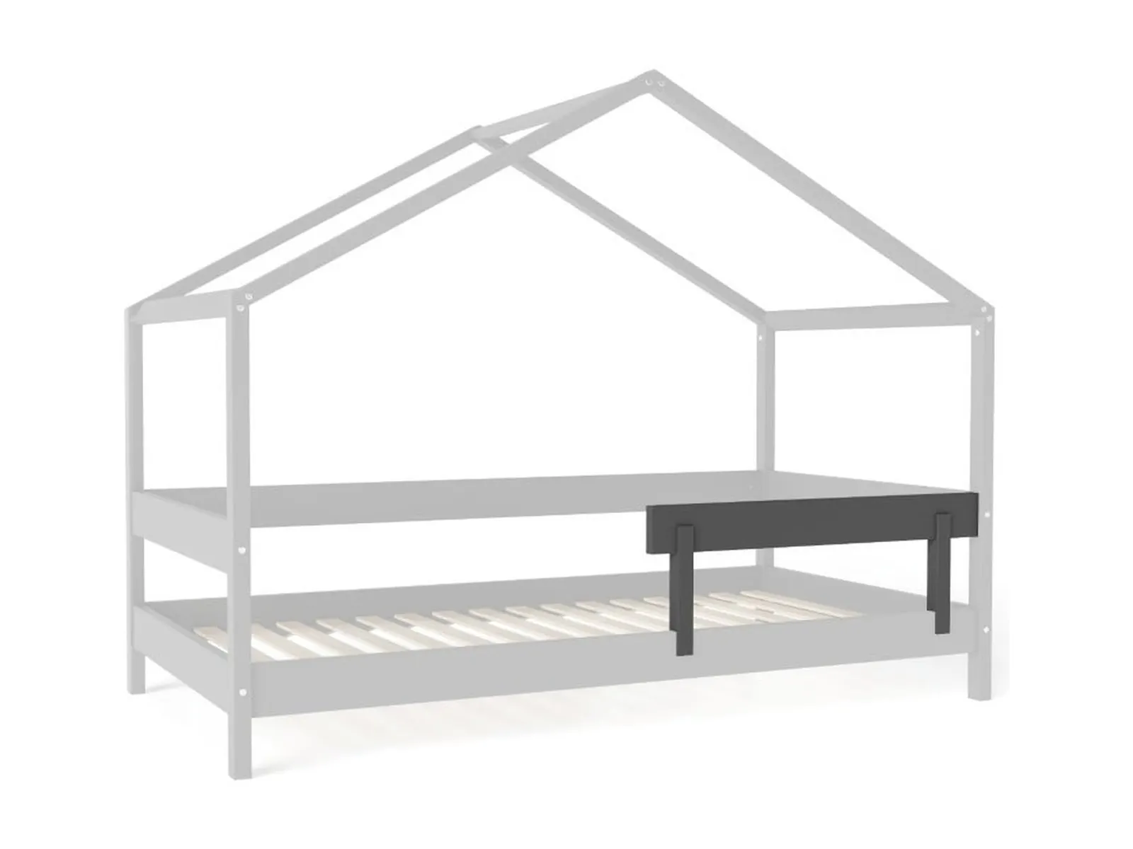 Accessory YappyHytte house bed additional barrier, anthracite: maker's photo