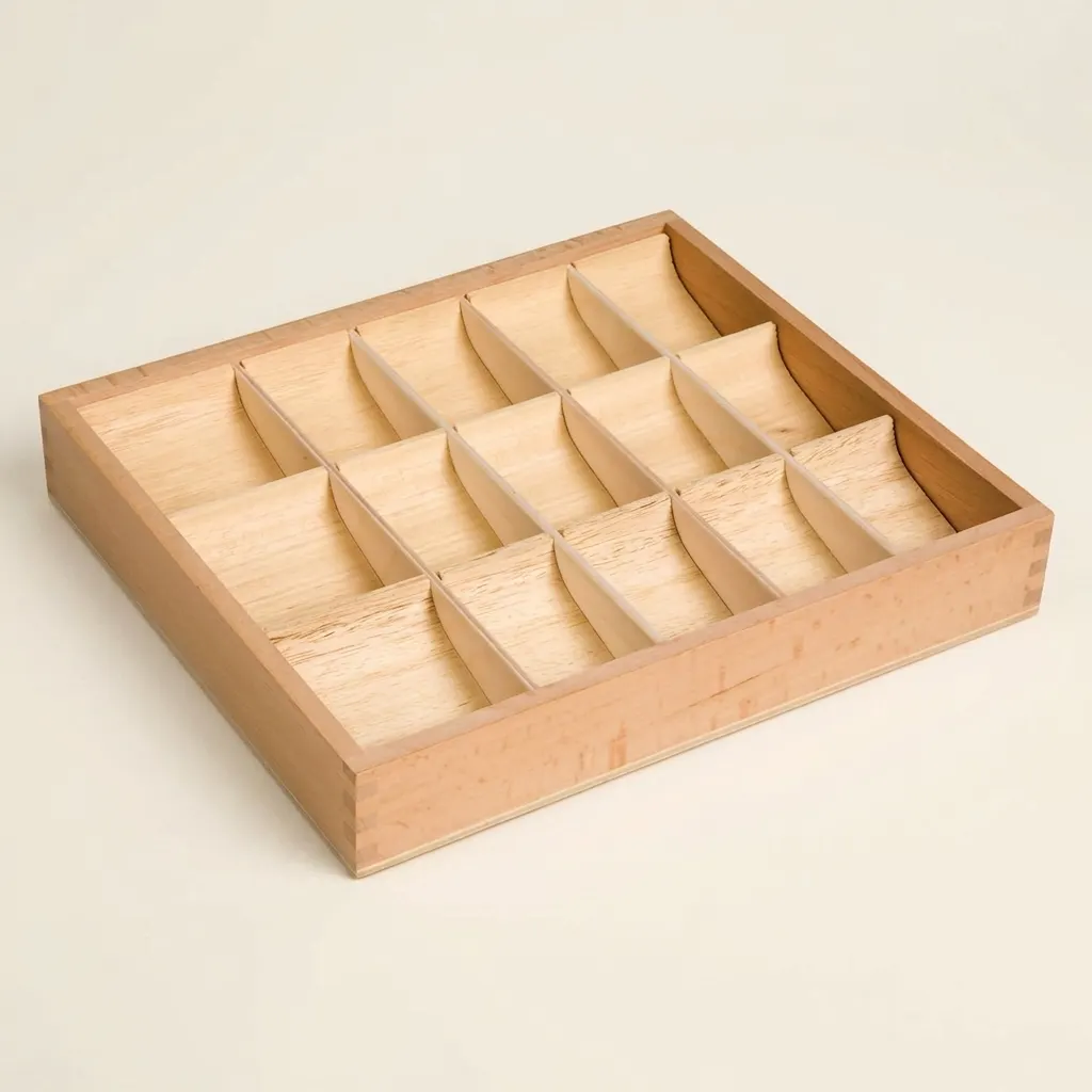 Box pro Gramatické Symboly: 15 Přihrádkový - Montessori Material | Faborino