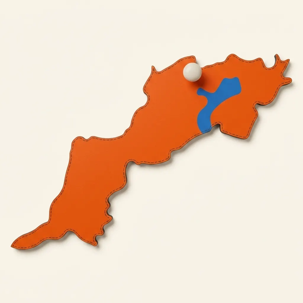 Puzzlový dílek Rakouska: Burgenland - Montessori Material | Faborino