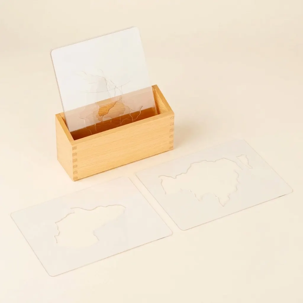 Šablóny kontinentov - Montessori Material | Faborino