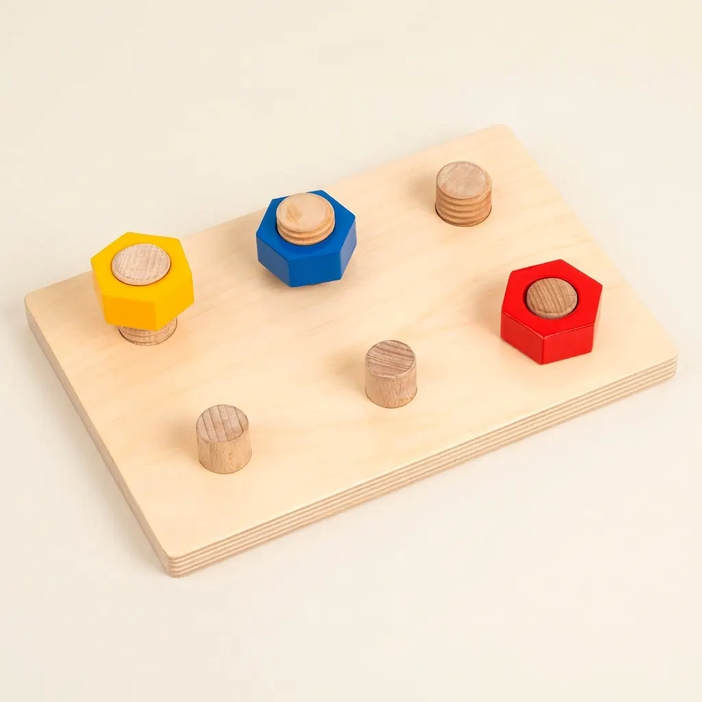 Skrutky a kolíky: aktivita jemnej motoriky - Montessori Material | Faborino