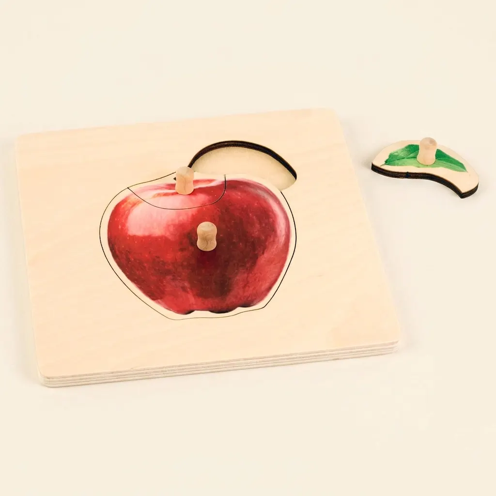Puzzle pre najmenších: Jablko - Montessori Material | Faborino