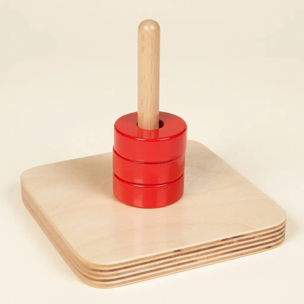 Disky na zvislom kolíku - Montessori Material | Faborino