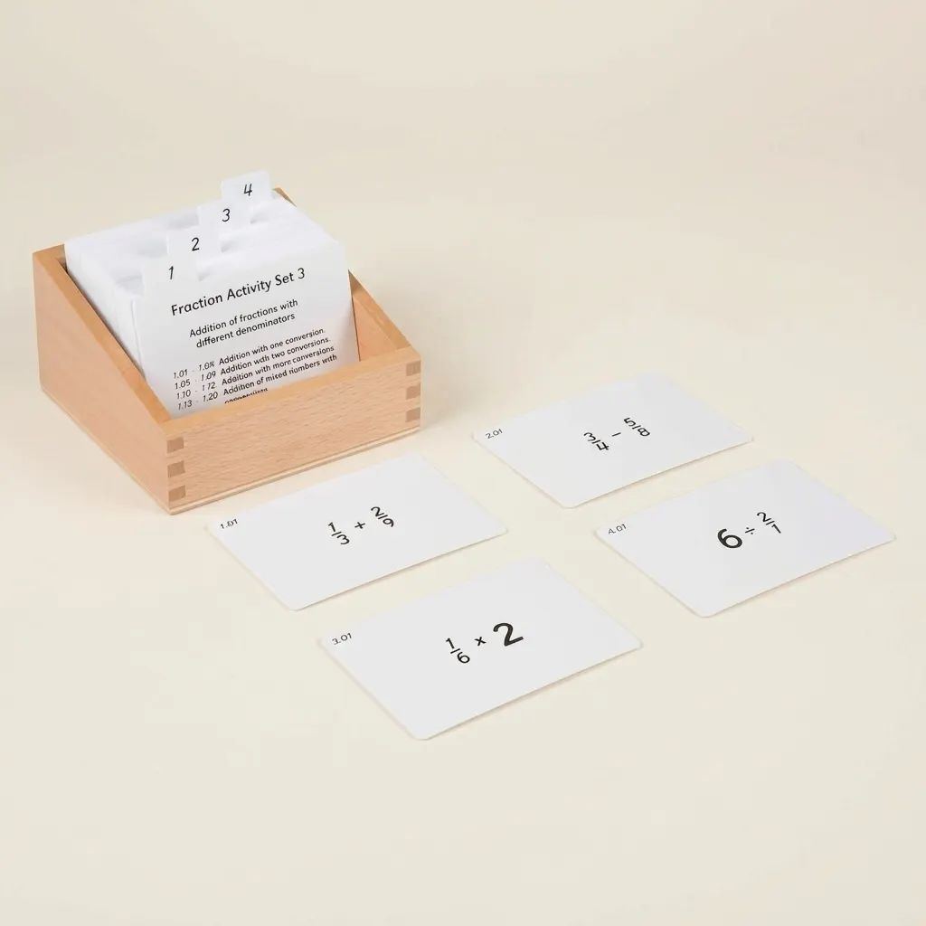 Sada zlomkových aktivít: 3 - Montessori Material | Faborino