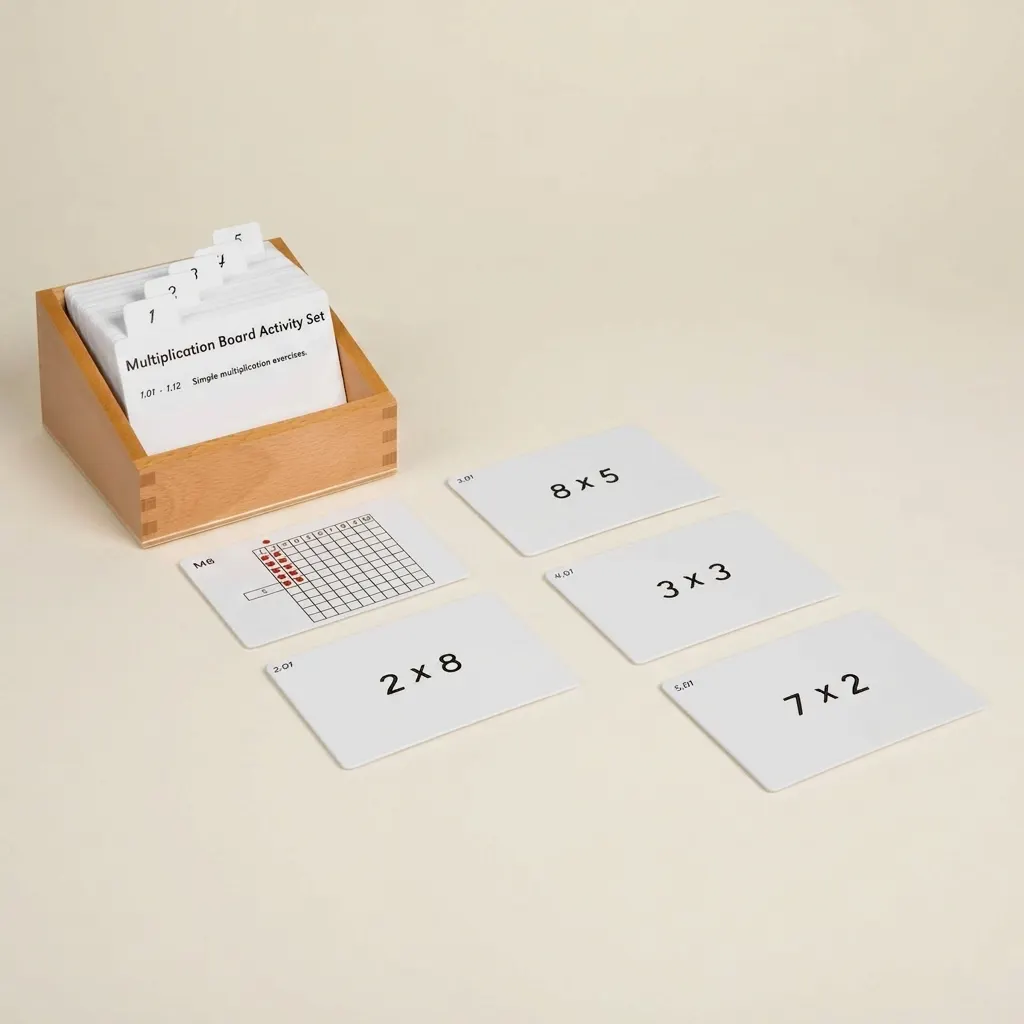 Sada aktivit k tabulce násobení - Montessori Material | Faborino
