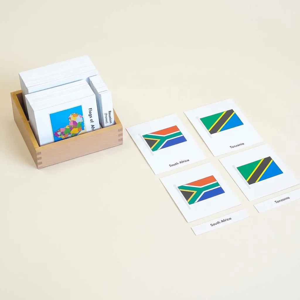 Vlajky Afriky - Montessori Material | Faborino