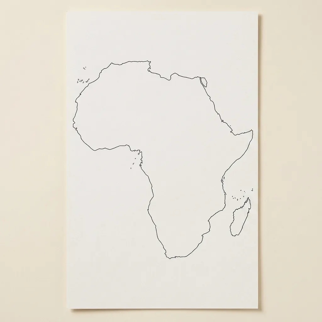 Afrika: Obrys (50) - Montessori Material | Faborino