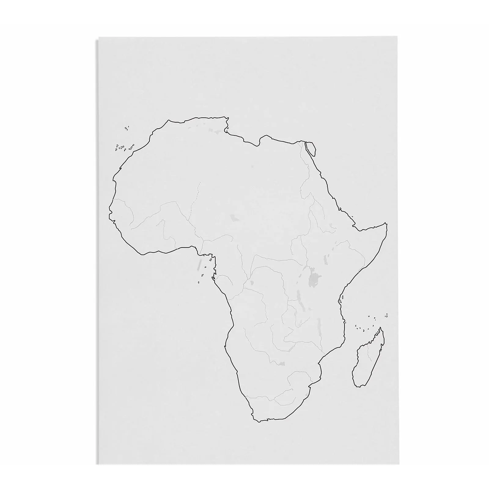 Afrika: Vodní toky (50) - Montessori Material | Faborino