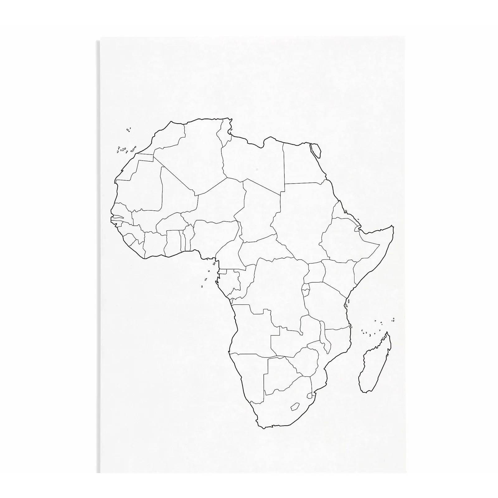Afrika: Politická mapa (50) - Montessori Material | Faborino