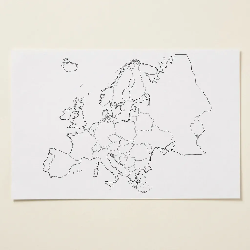 Evropa: Politická mapa (50) - Montessori Material | Faborino