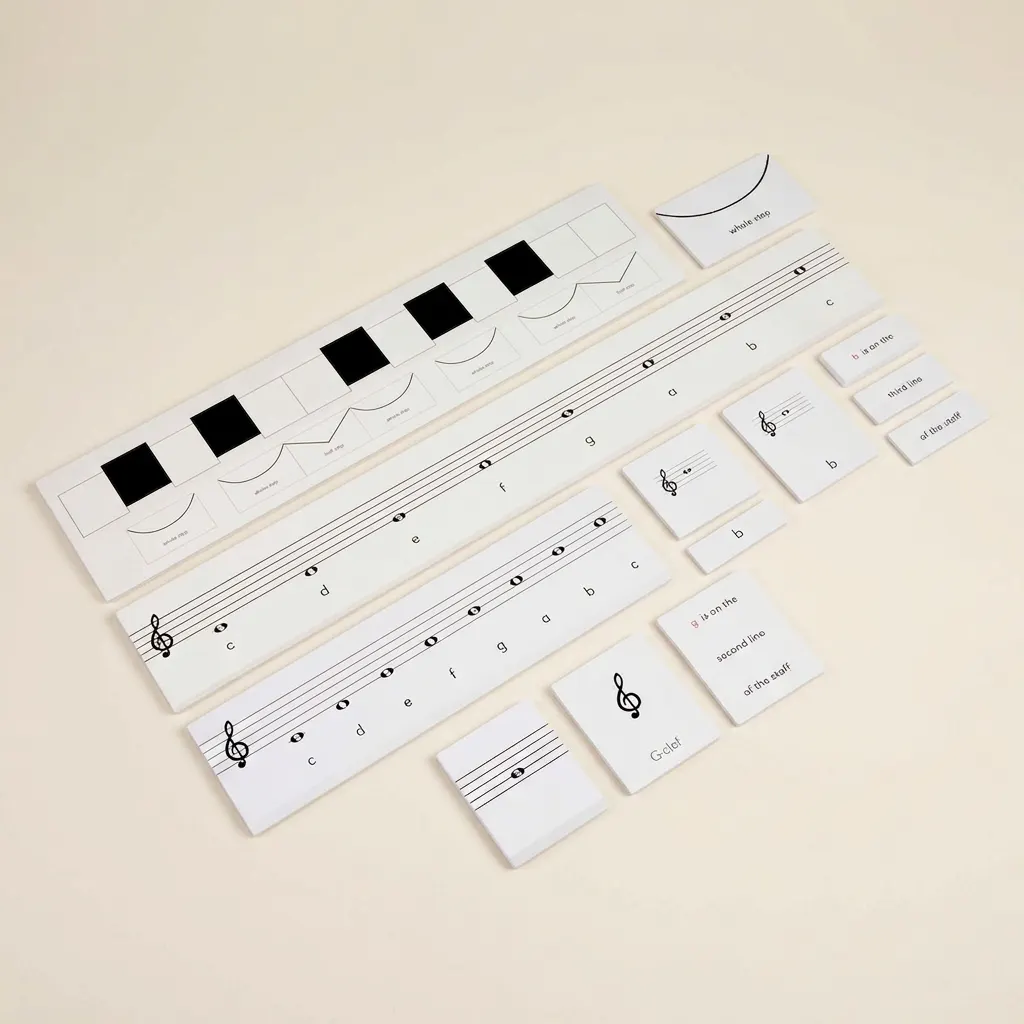 Sada podpůrných materiálů ke zvonkům - Montessori Material | Faborino
