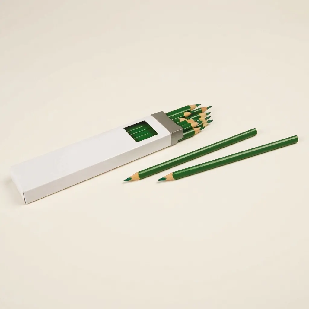 3-stranné tužky na vkládačky: Zelené - Montessori Material | Faborino