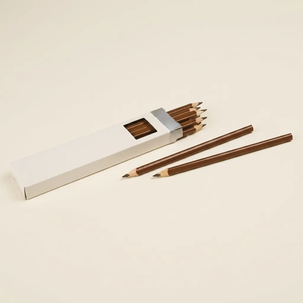 3-stranné tužky na vkládačky: Hnědé - Montessori Material | Faborino