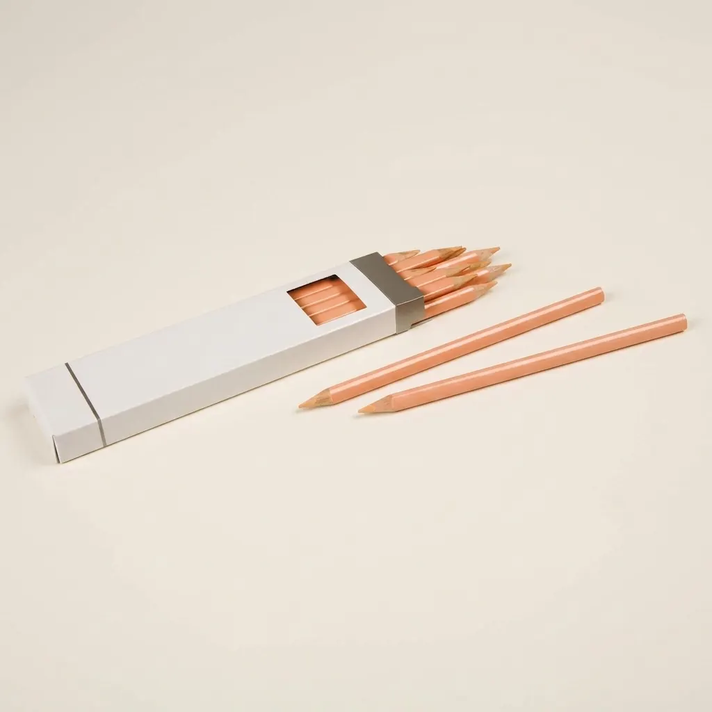 3-stranné tužky na vkládačky: Broskvové - Montessori Material | Faborino