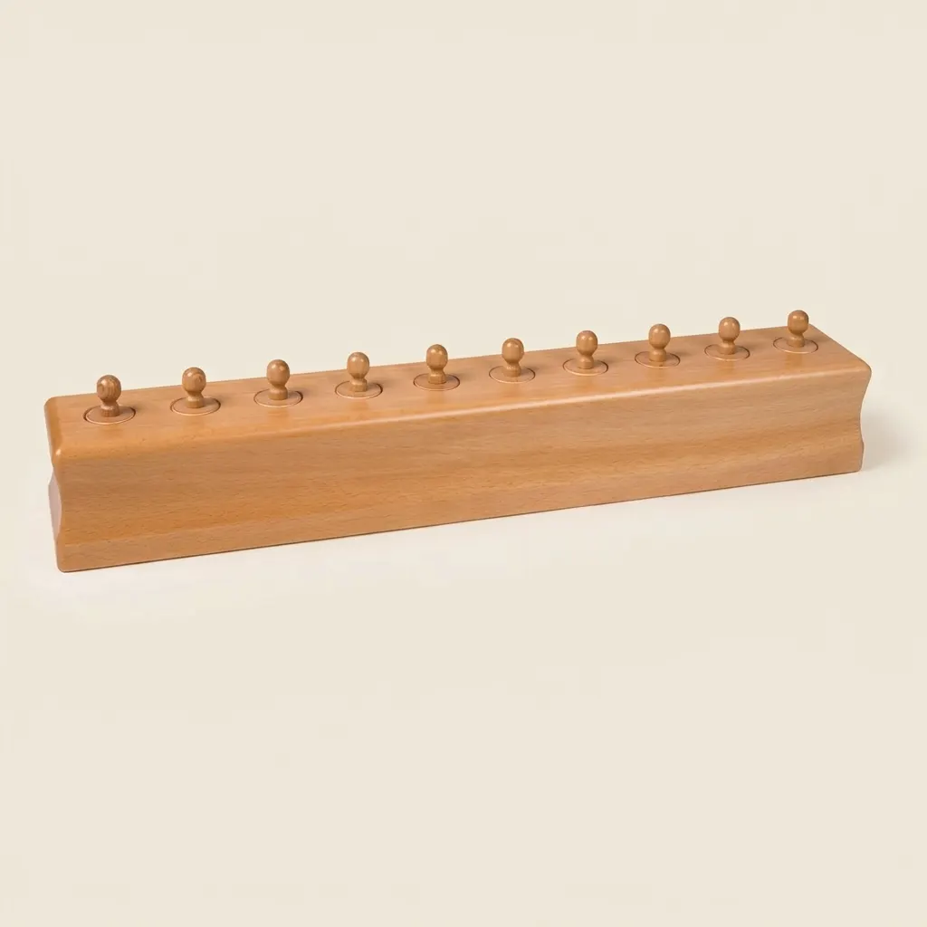 Válcový blok č. 4: konstantní průměr, rostoucí výška - Montessori Material | Faborino