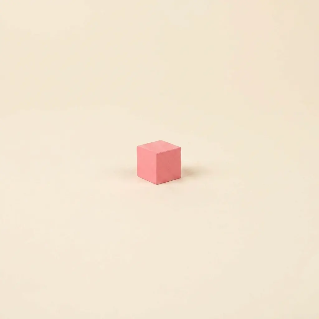 Růžová věž: Krychle 2 X 2 X 2 cm - Montessori Material | Faborino