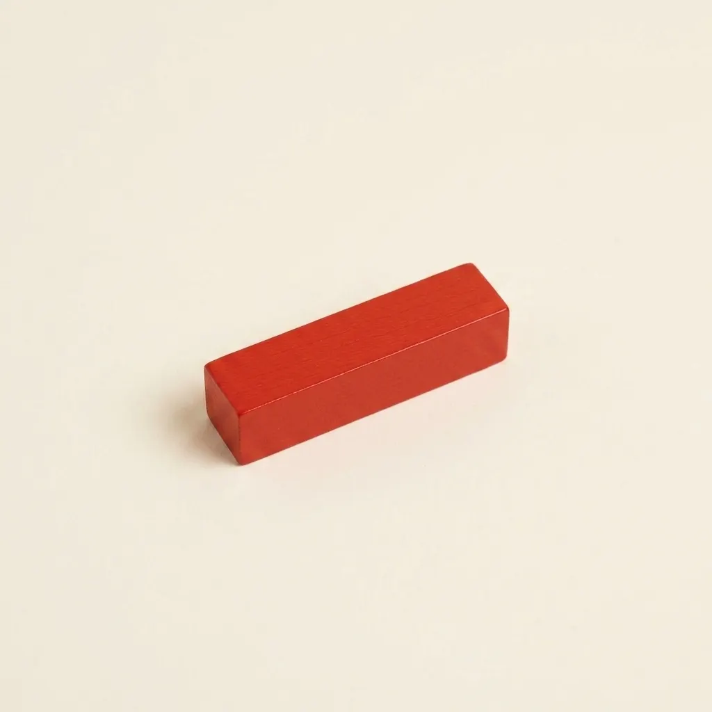 Červená tyč: 10cm jednotlivý díl pro zkoumání délky - Montessori Material | Faborino