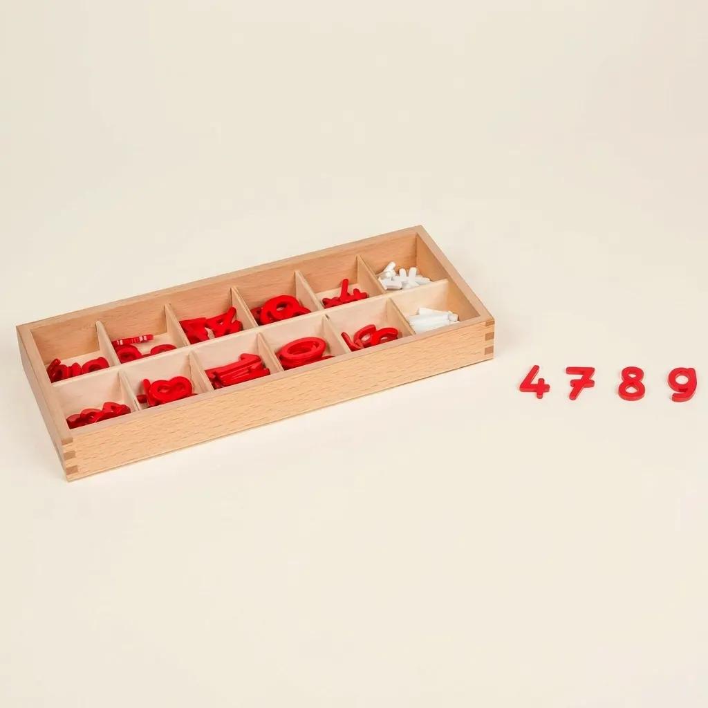 Číslice a znaky: Mezinárodní verze - Montessori Material | Faborino