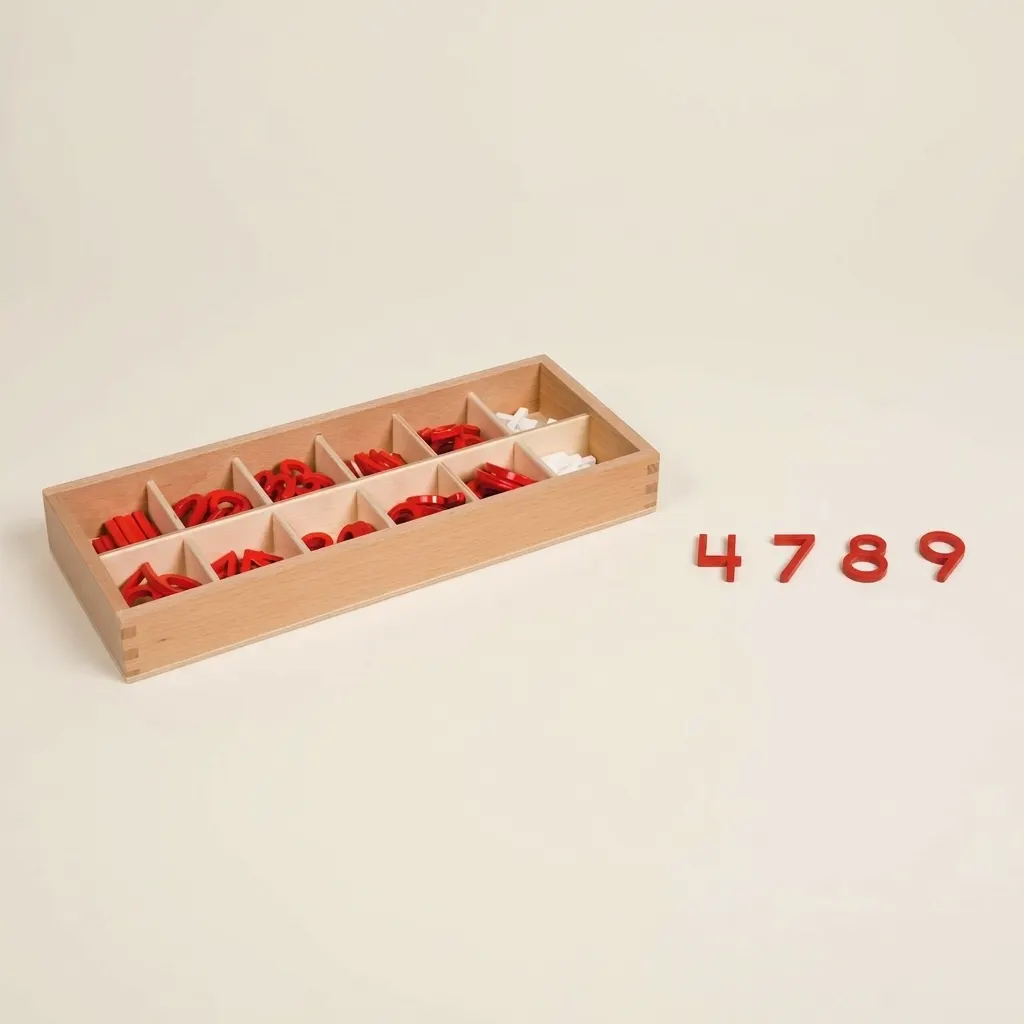 Číslice a znaky: Americká verze - Montessori Material | Faborino