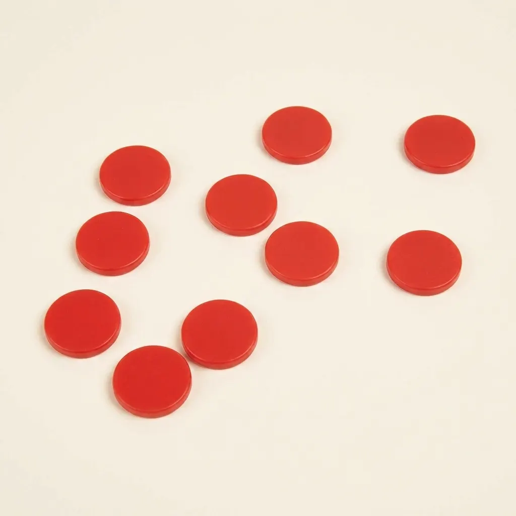 Červené žetony (100) - Montessori Material | Faborino