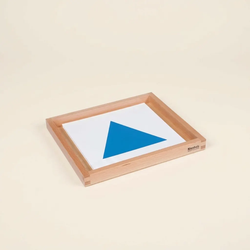 Tácek na karty geometrických tvarů: Vizuální prezentace tvarů - Montessori Material | Faborino