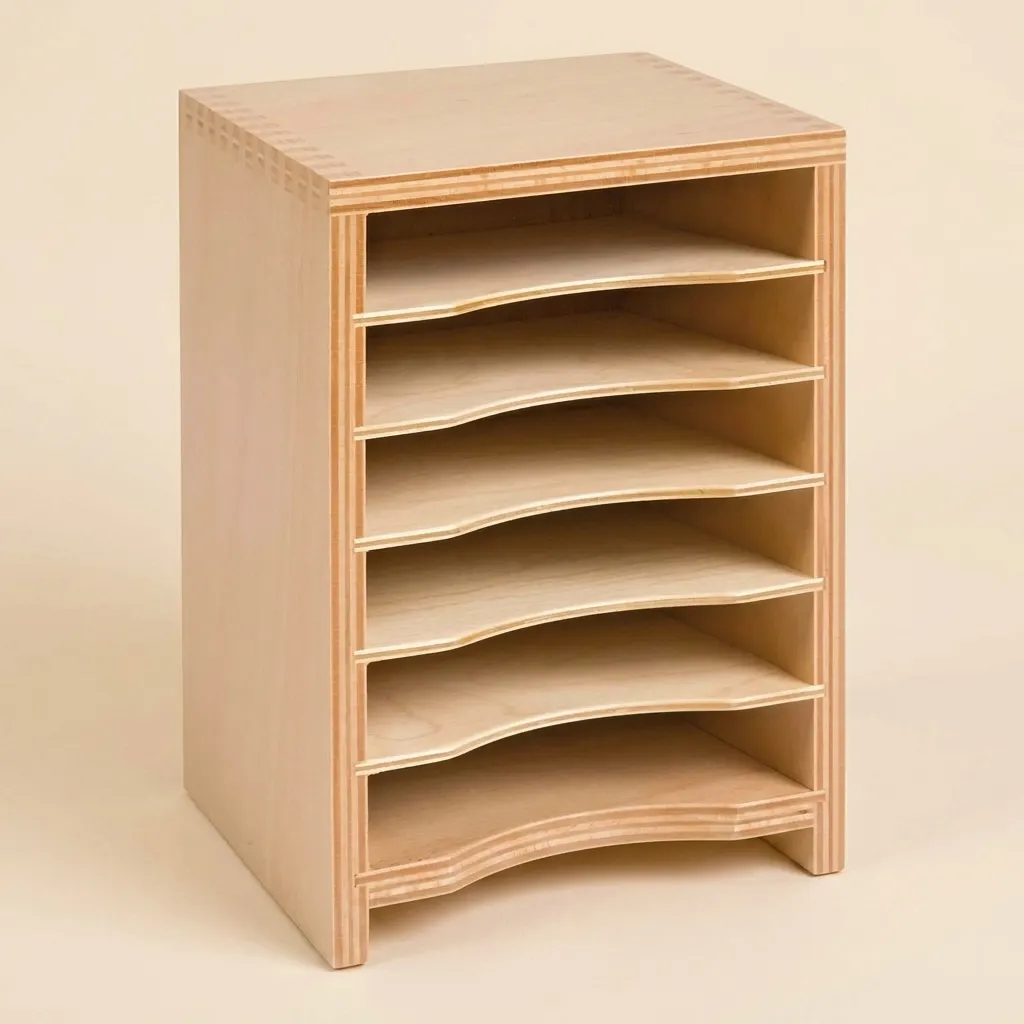 Skříňka geometrických karet: úložiště pro karty tvarů - Montessori Material | Faborino