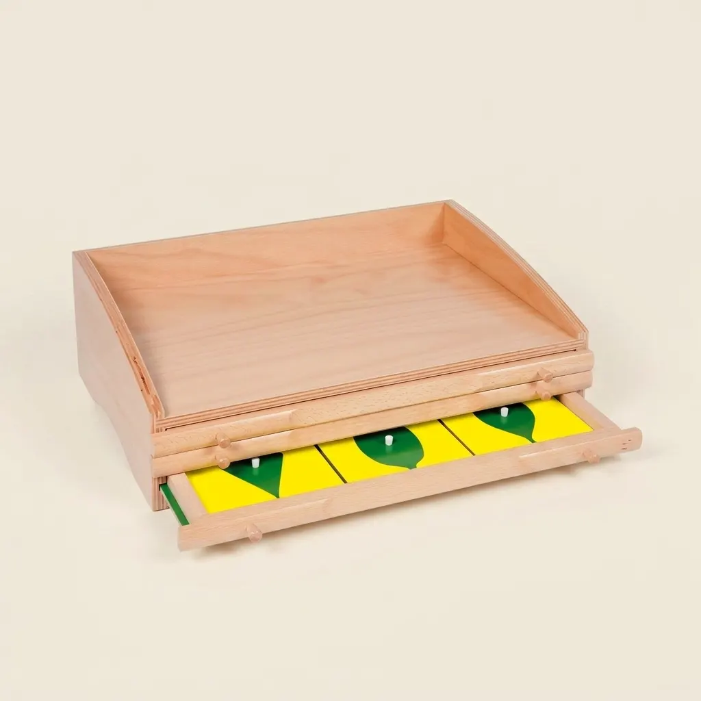 Botanická skříňka: objevování tvarů listů - Montessori Material | Faborino