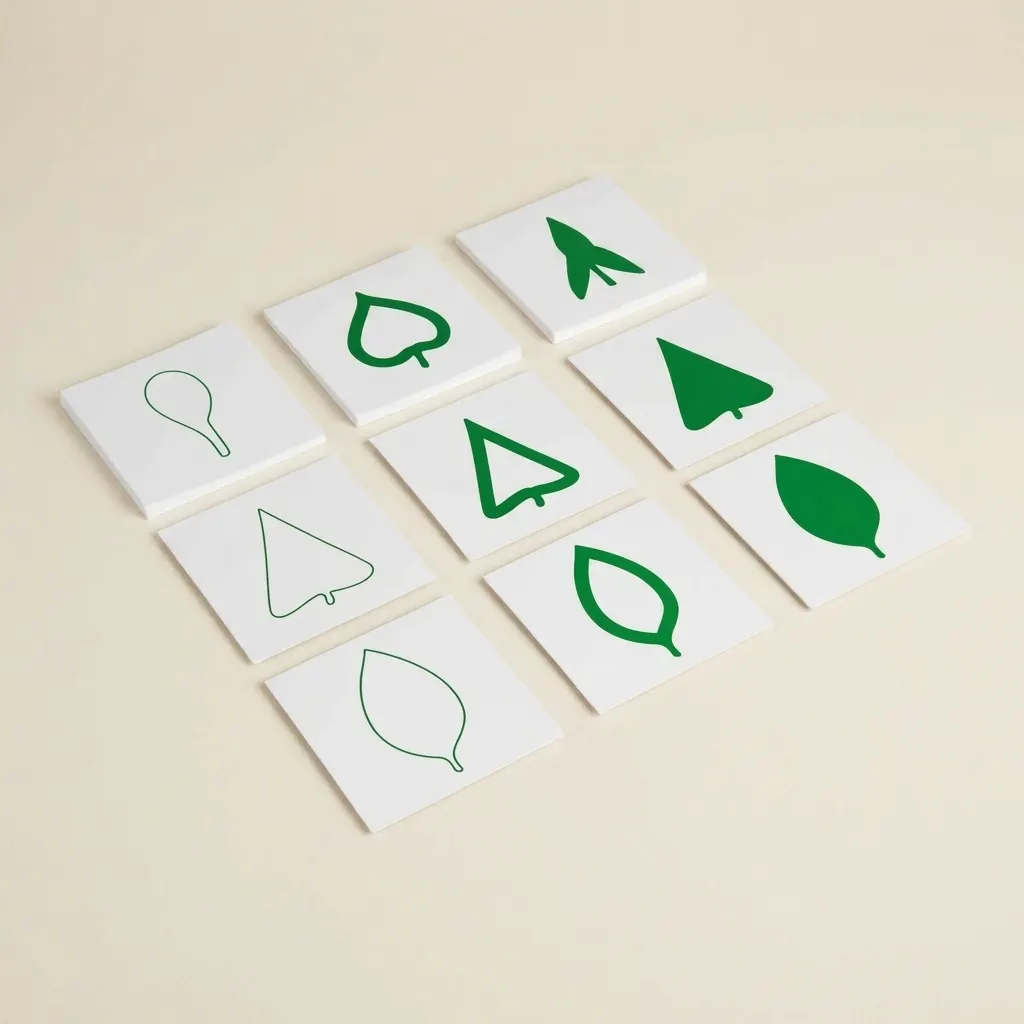 Karty listů: botanická klasifikace - Montessori Material | Faborino