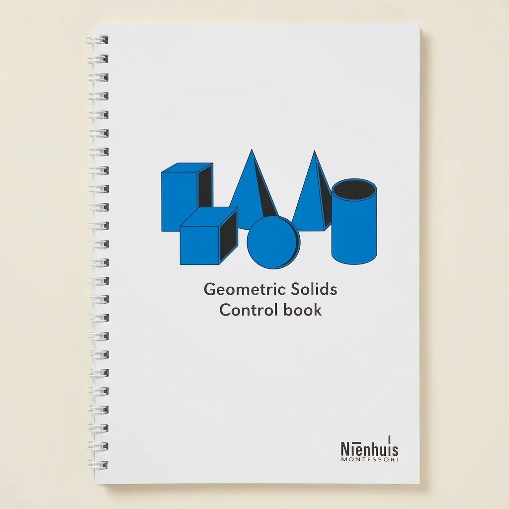 Kontrolní kniha geometrických těles: průvodce s obrázky - Montessori Material | Faborino