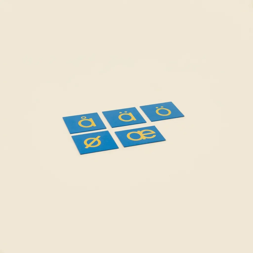 Brusná písmena: Severské tiskací: doplňková sada - Montessori Material | Faborino