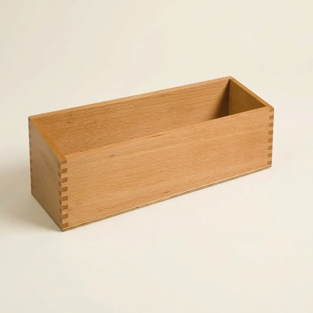 Krabice na dvojitá smirková písmena: dřevěná - Montessori Material | Faborino