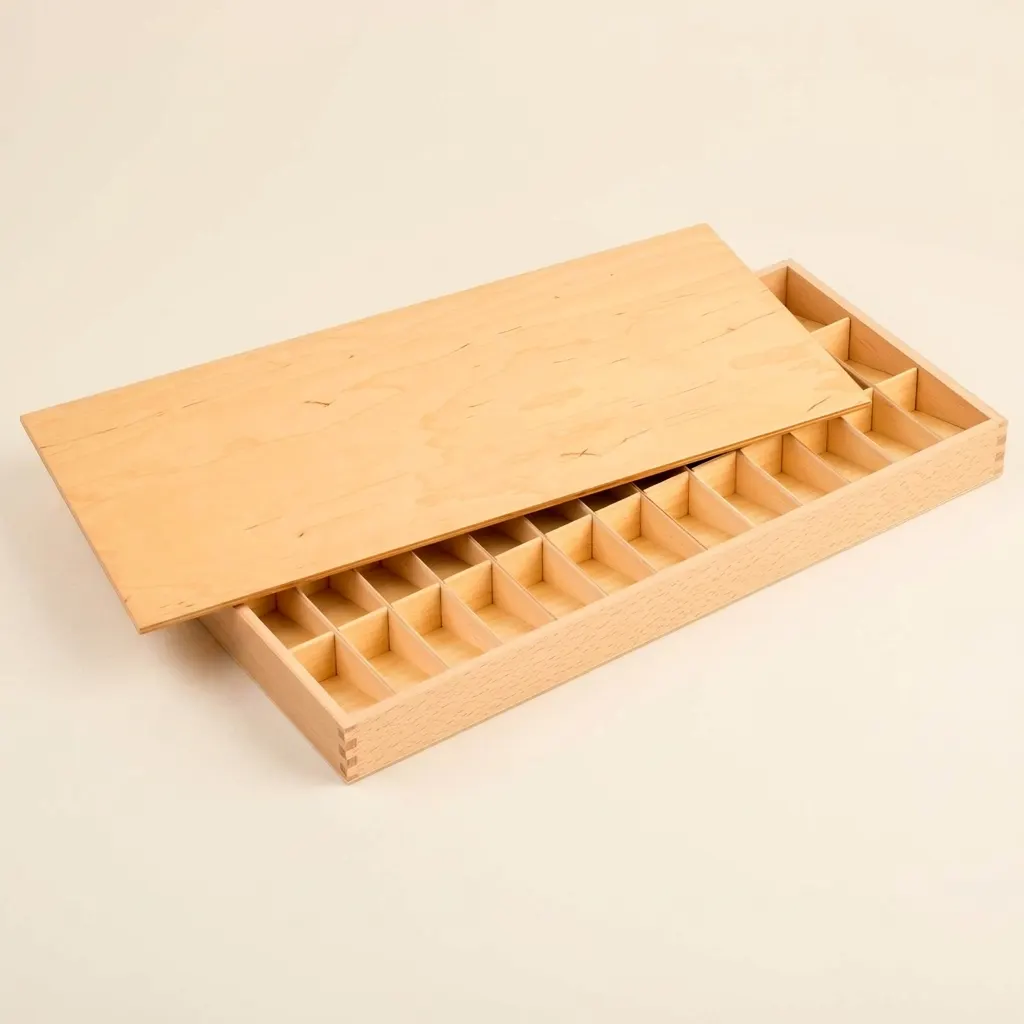 Tištěná abeceda v krabičce: organizované úložiště pro písmenka - Montessori Material | Faborino