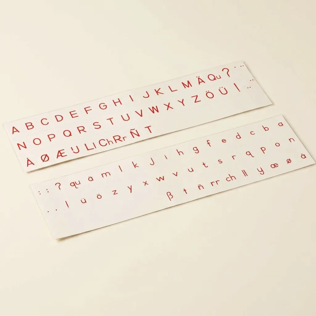 Tištěná abeceda: Mezinárodní tiskací: červená - Montessori Material | Faborino