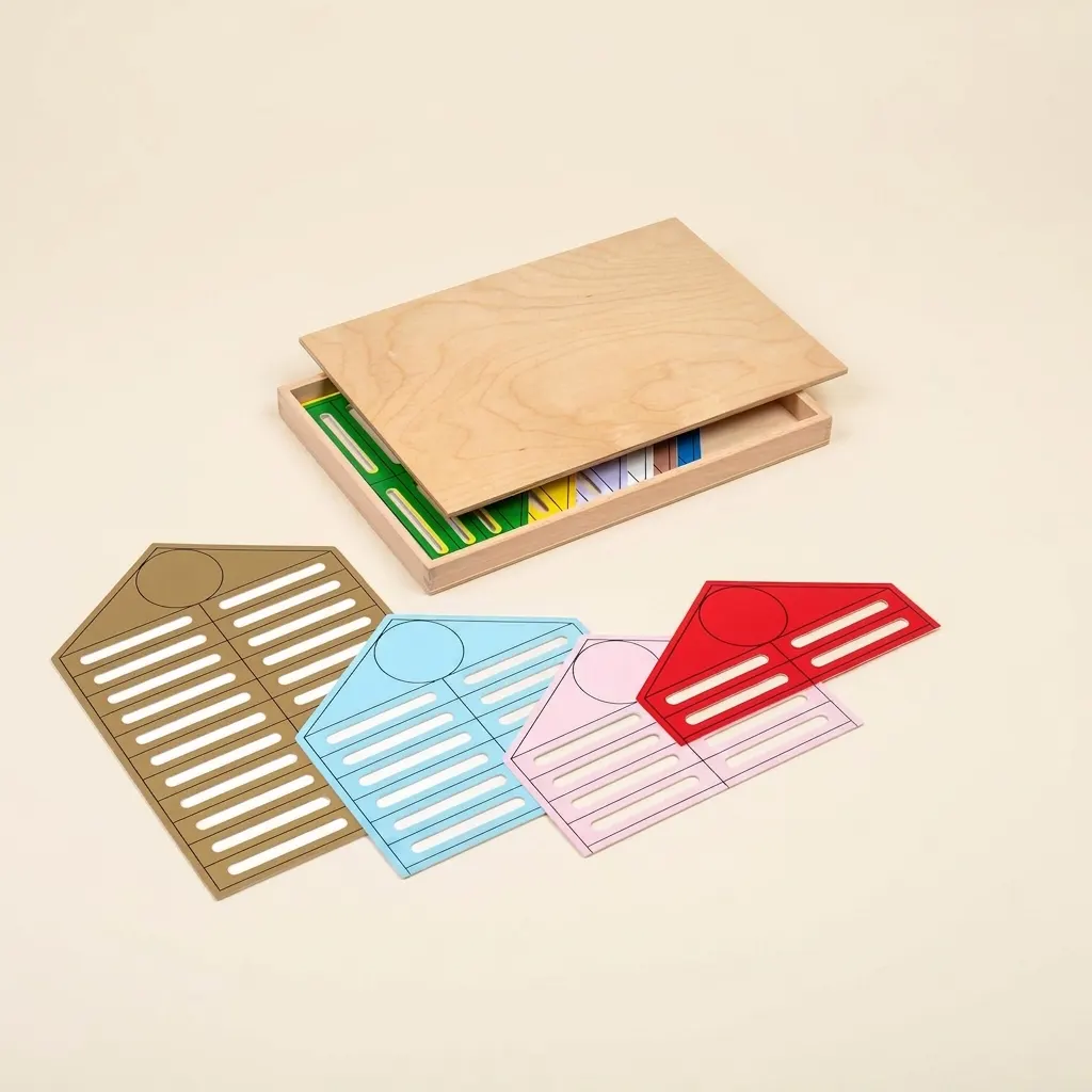 Korálkové domečky na místní hodnoty - Montessori Material | Faborino