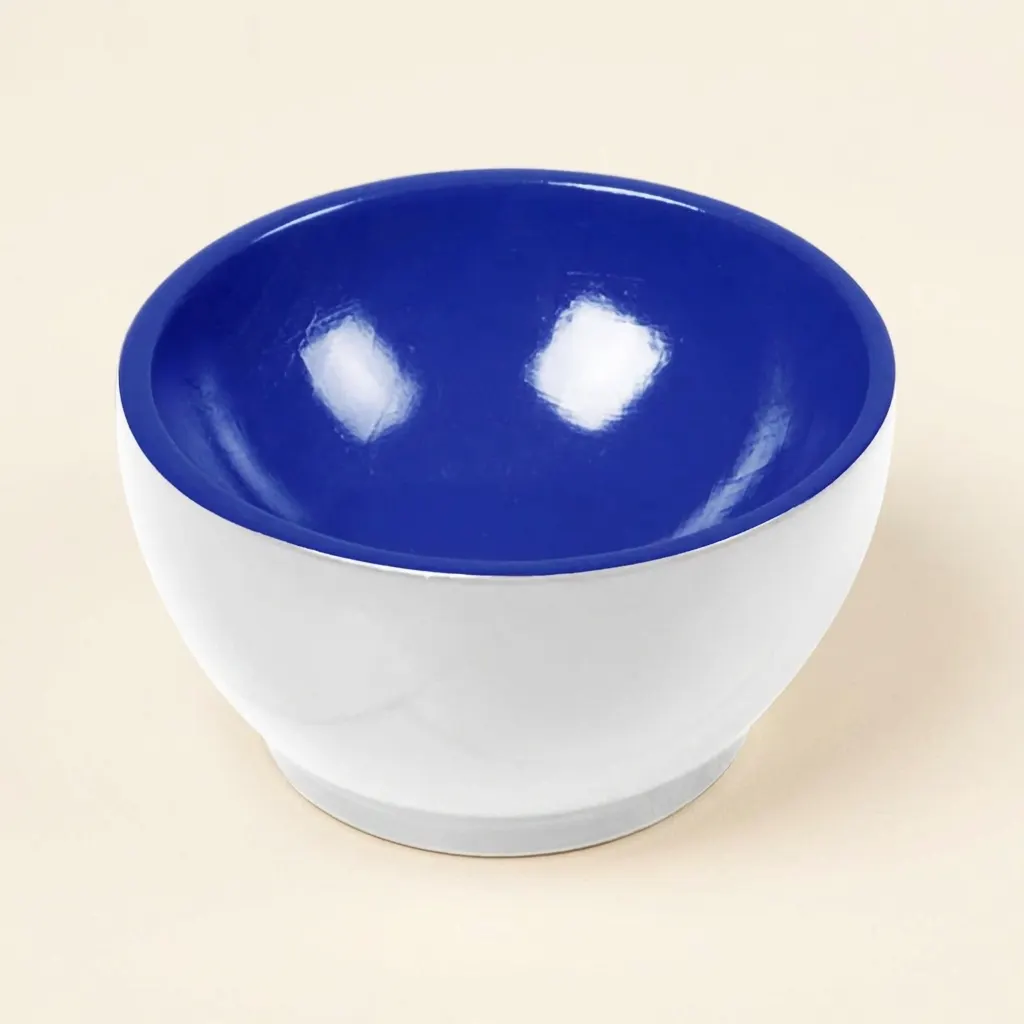 Dřevěný pohárek: Bílý / Modrý - Montessori Material | Faborino