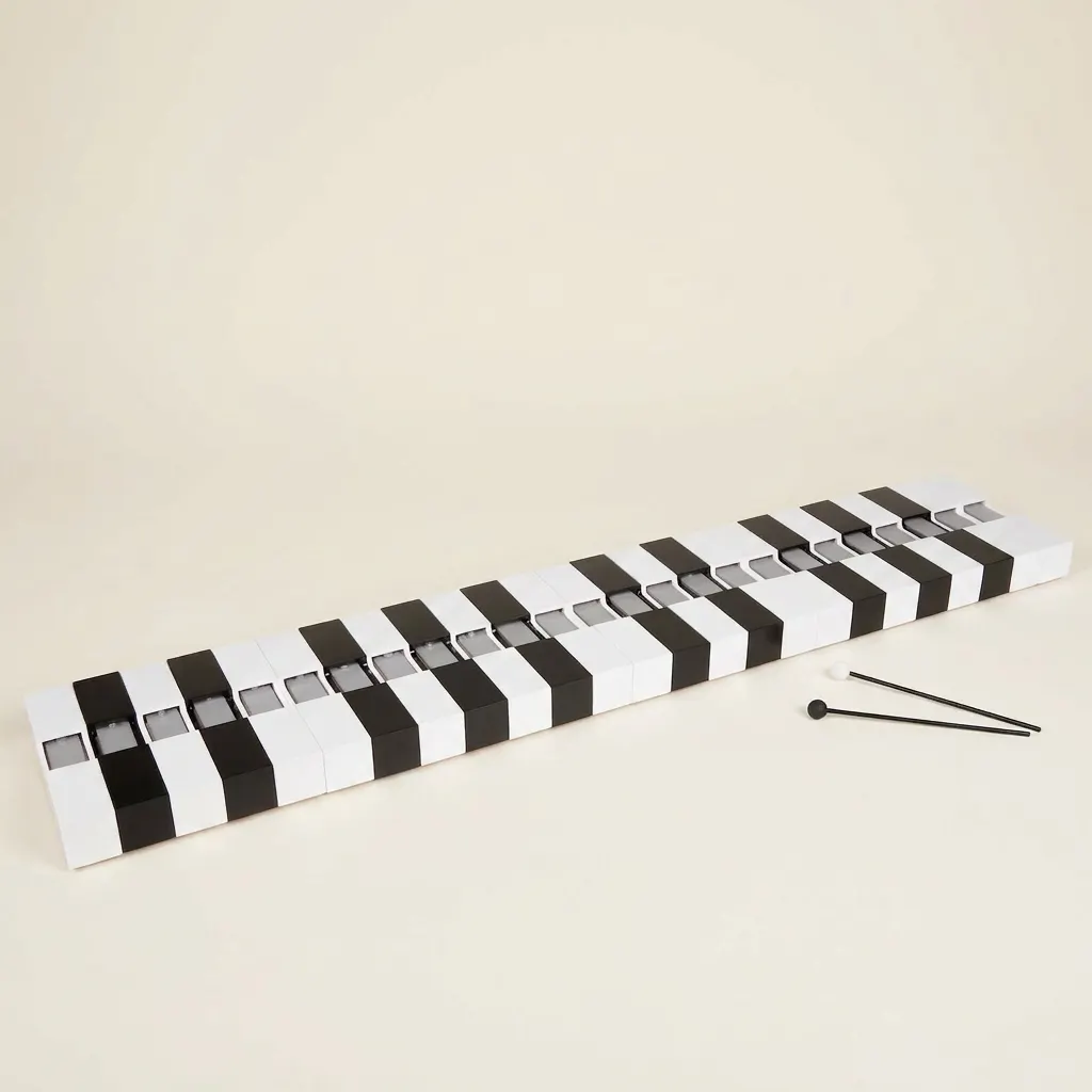 Sada tónových tyčí se dvěma paličkami - Montessori Material | Faborino
