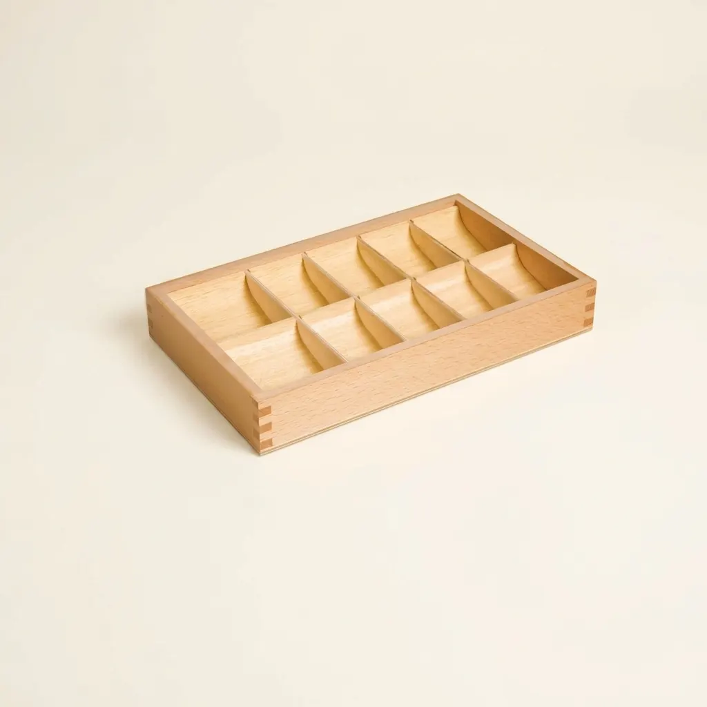 Box pro Gramatické Symboly: 10 Přihrádkový - Montessori Material | Faborino