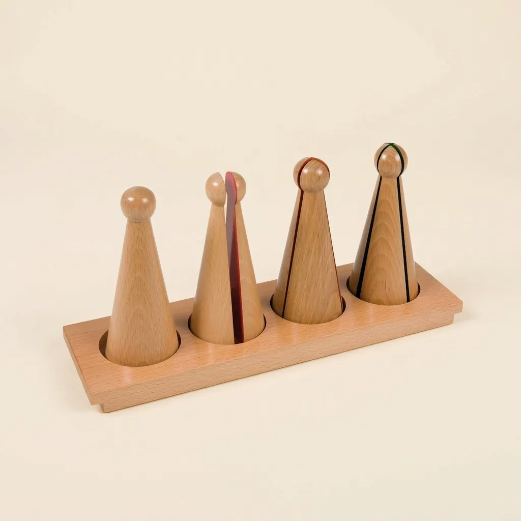 Velké zlomkové kužele - Montessori Material | Faborino
