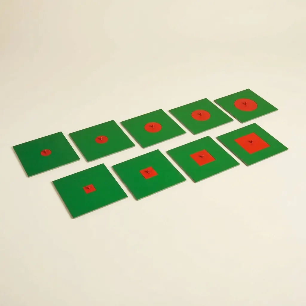 Vepsané a soustředné obrazce: Kov - Montessori Material | Faborino