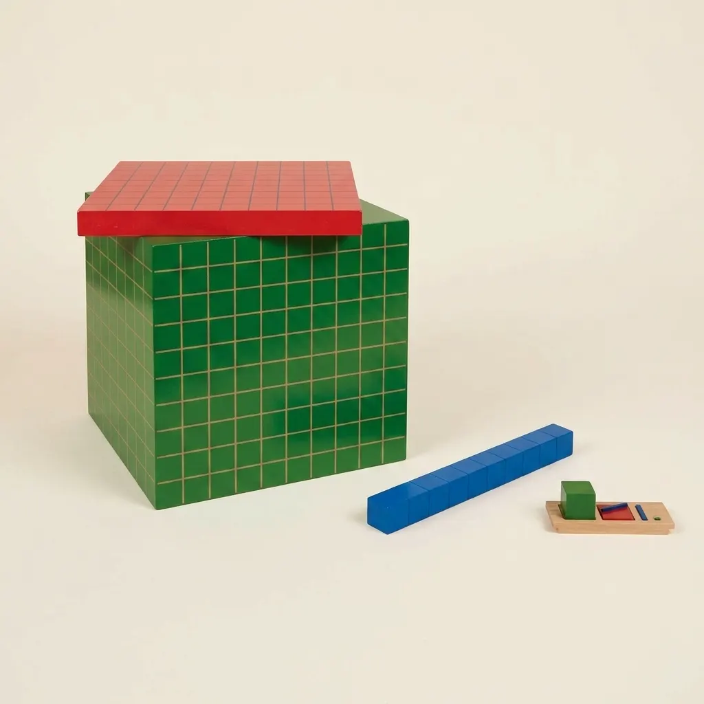 Geometrická hierarchie čísel: matematické vztahy skrze tělesa - Montessori Material | Faborino