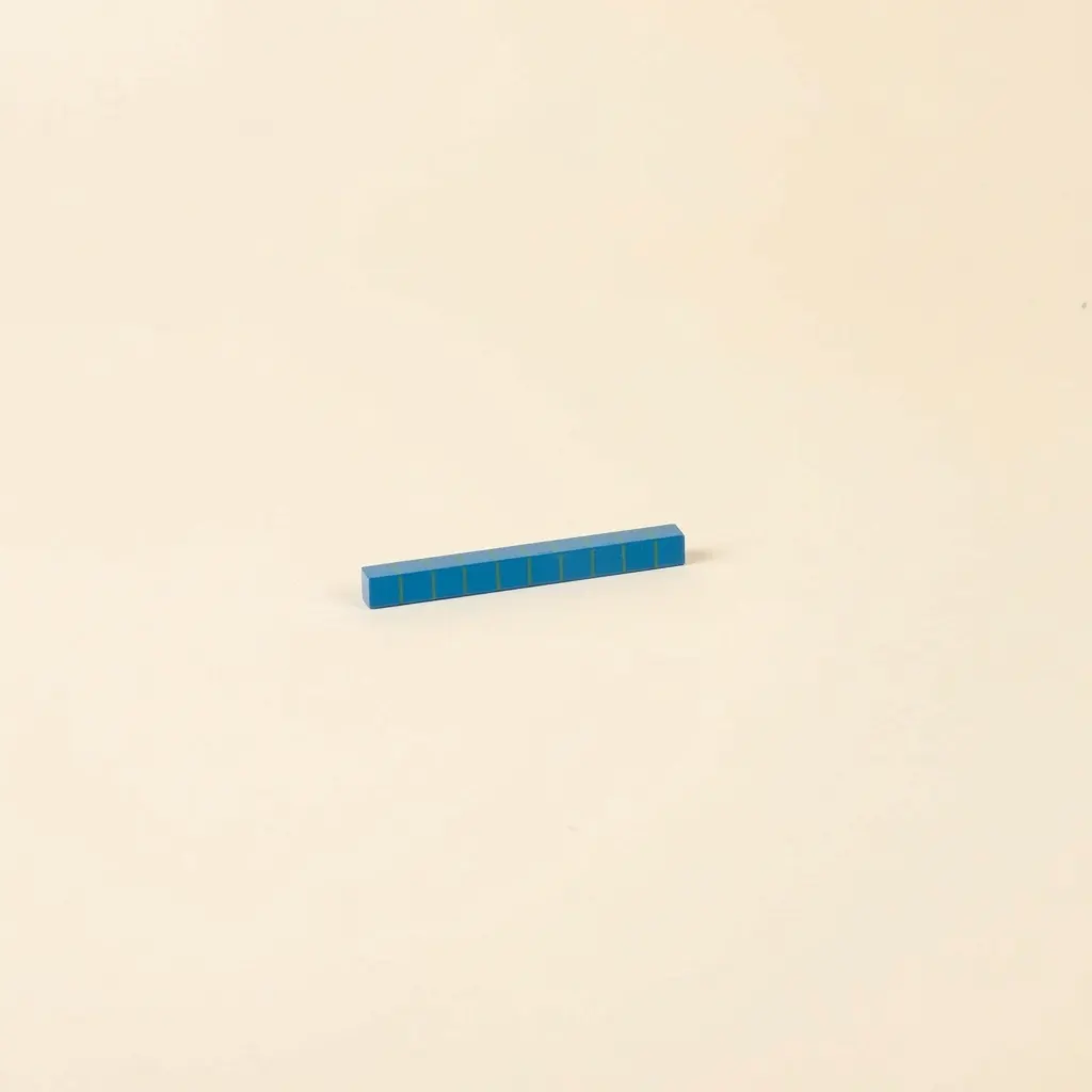 Modrý geometrický blok: 50mm pro koncepty délky a množství - Montessori Material | Faborino