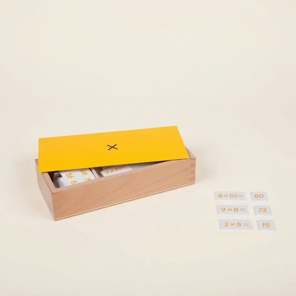 Box násobení: Samokontrola procvičování příkladů - Montessori Material | Faborino