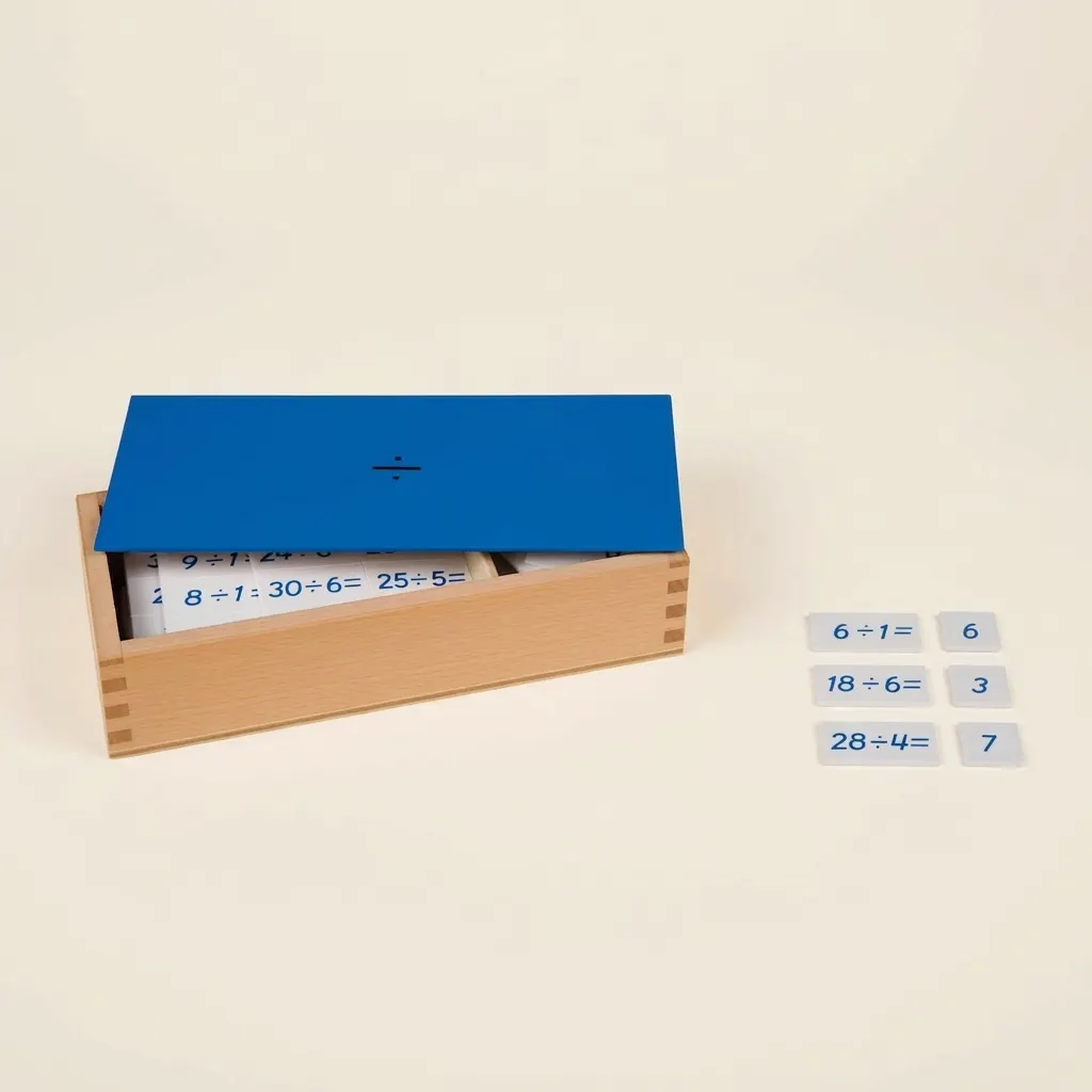 Box dělení: Samokontrola procvičování příkladů - Montessori Material | Faborino