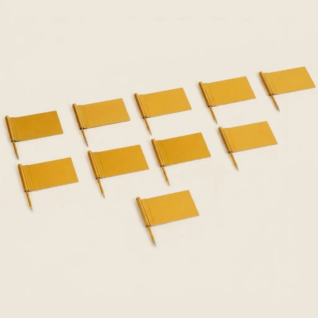 Extra vlaječky: Zlaté (10 ks) - Montessori Material | Faborino