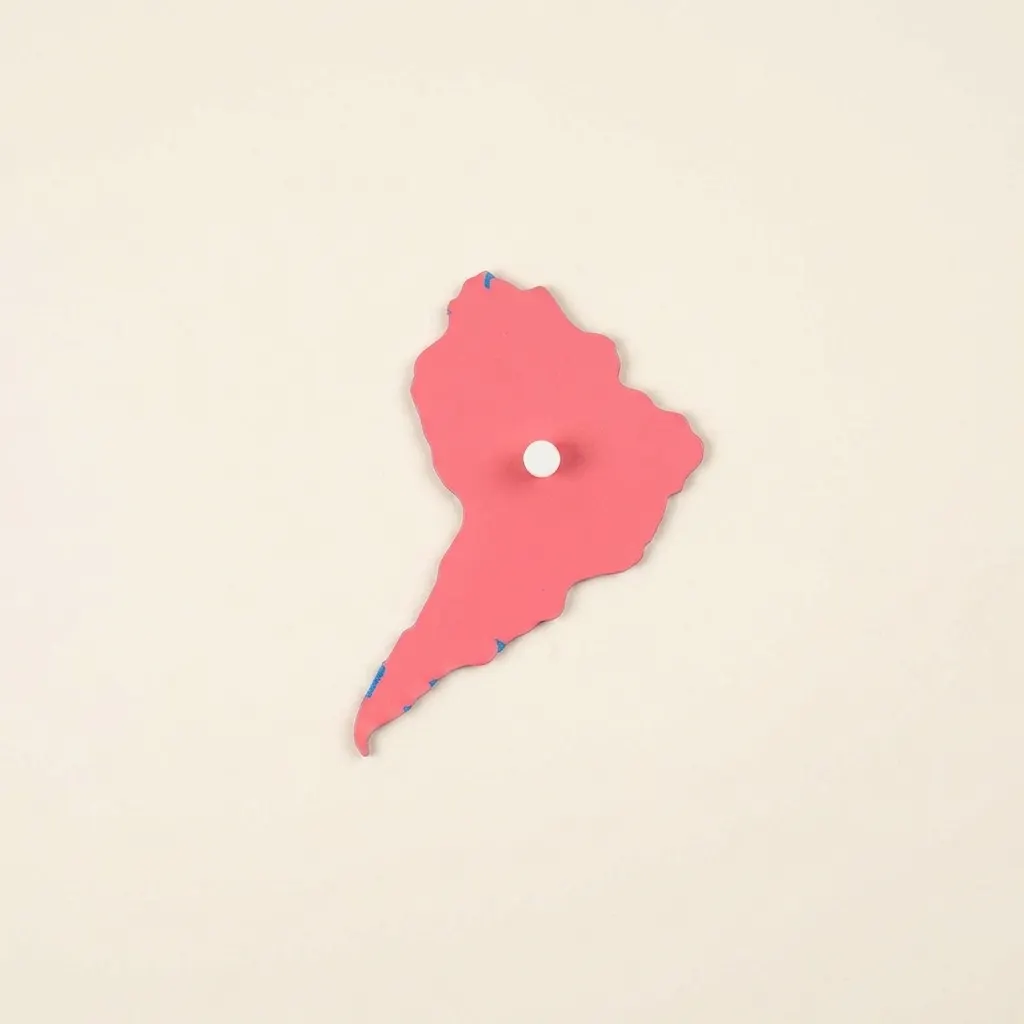 Puzzle dielik sveta: Južná Amerika - Montessori Material | Faborino