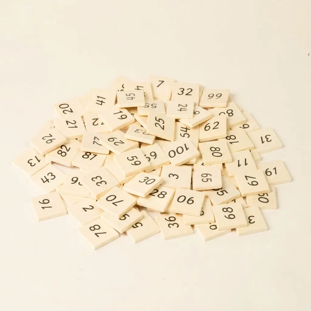 Stovková tabuľa: iba dlaždice - Montessori Material | Faborino
