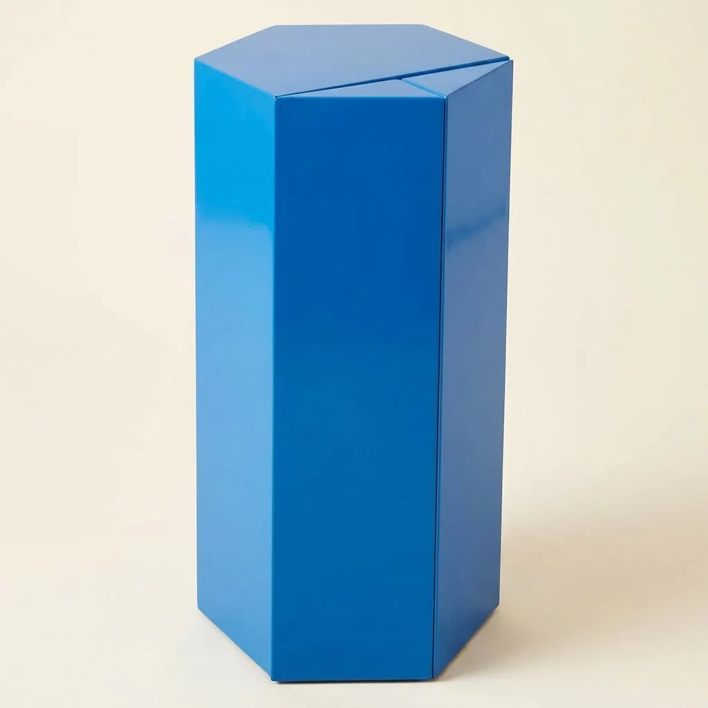 Rozdelený šesťuholníkový hranol: rozložiteľný 3D tvar - Montessori Material | Faborino