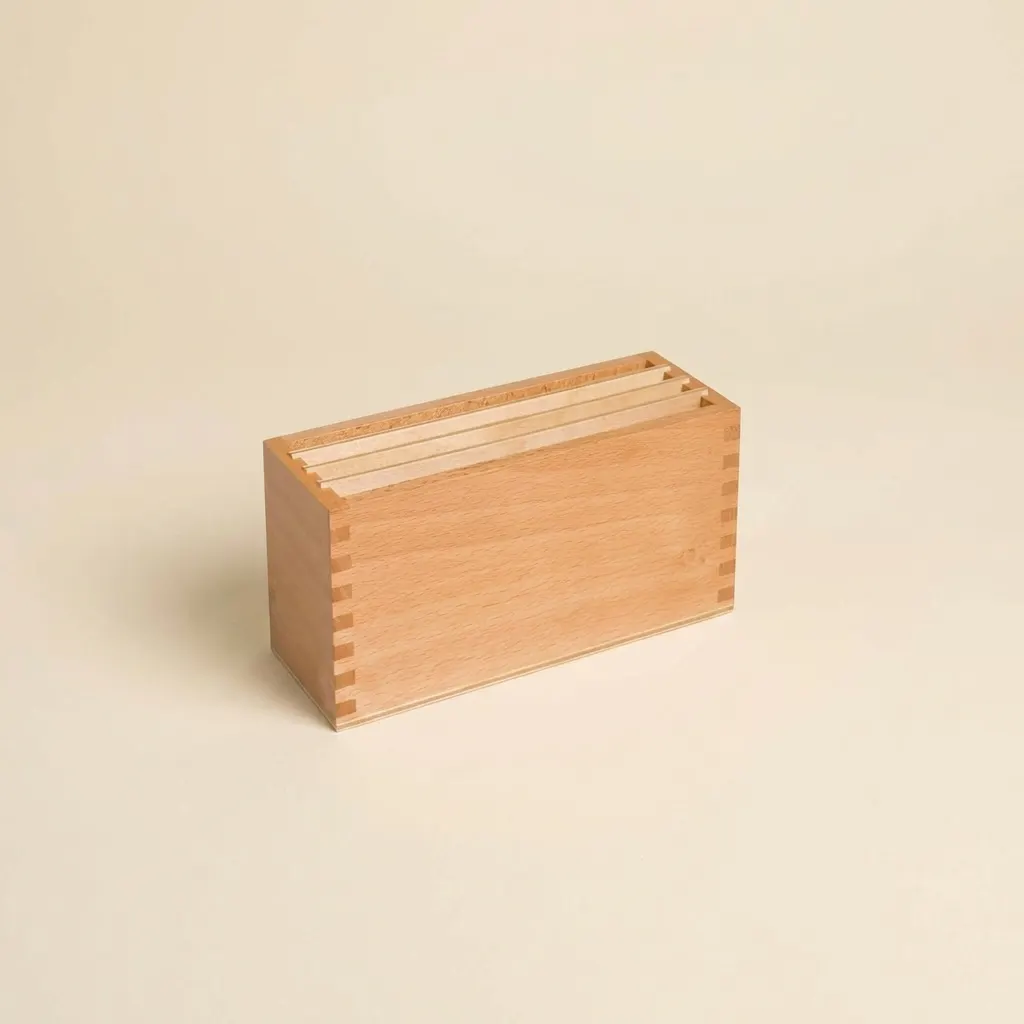 Box pre botanické karty: drevené ukladanie názvoslovných kariet - Montessori Material | Faborino
